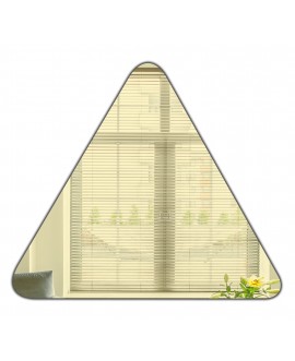Lustro akrylowe, nietłukące złote trójkąt kształt studiograf