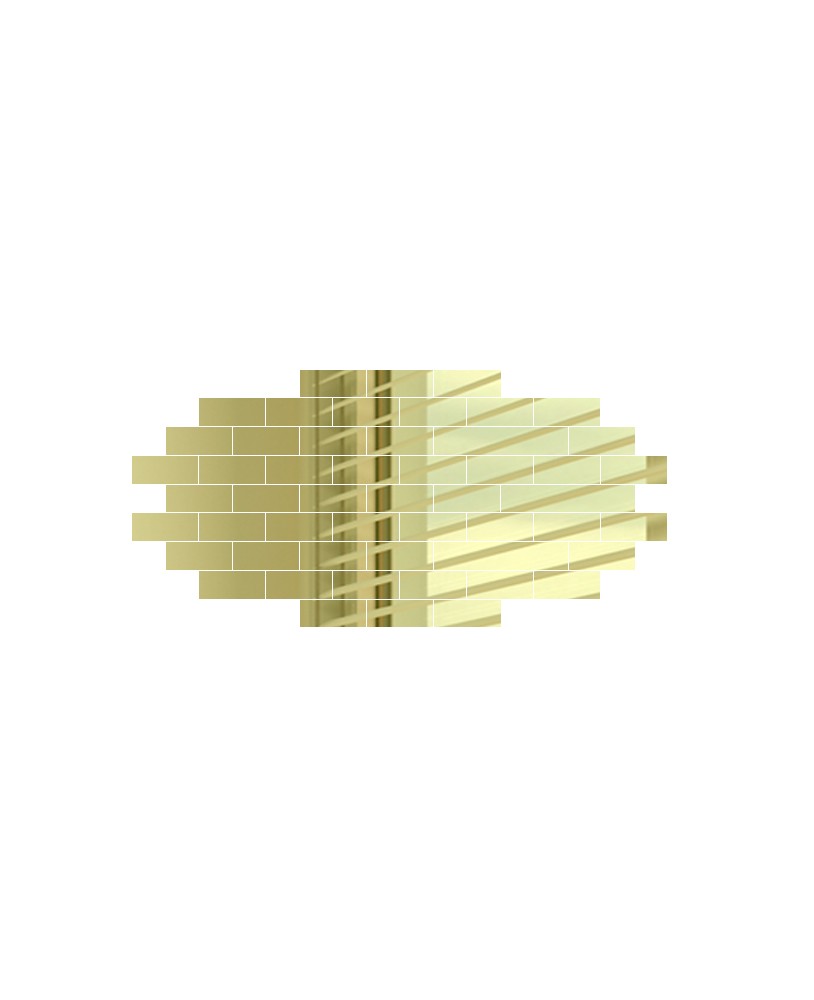Lustro akrylowe, nietłukące złote cegiełki cegła kształt studiograf