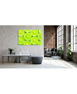 Obraz na płótnie canvas poziomy  limonki owoce studiograf