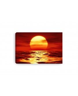 Obraz na płótnie canvas poziomy zachód słońca czerwone niebo studiograf