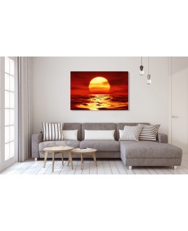 Obraz na płótnie canvas poziomy zachód słońca czerwone niebo studiograf