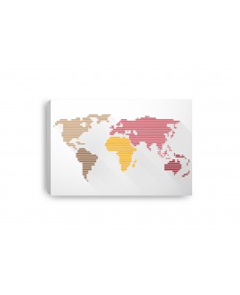 Obraz na płótnie canvas poziomy mapa świata kolory studiograf