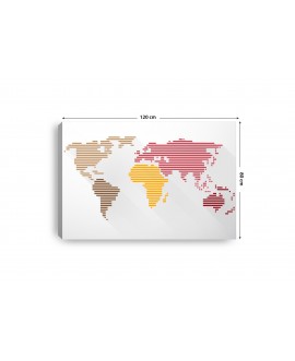 Obraz na płótnie canvas poziomy mapa świata kolory studiograf