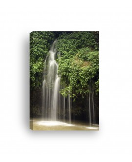 Obraz na płótnie canvas pionowy wodospad rzeka las zieleń studiograf