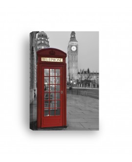 Obraz na płótnie canvas pionowy architektura czerwona budka telefoniczna miasto londyn studiograf
