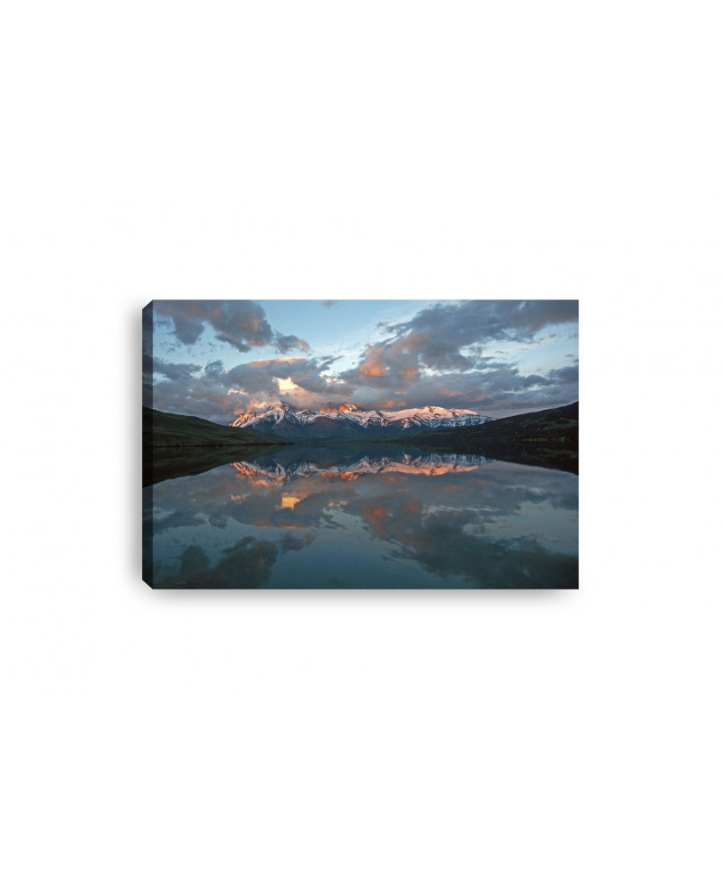 Obraz na płótnie canvas poziomy jezioro góry zachód słońca kolory studiograf