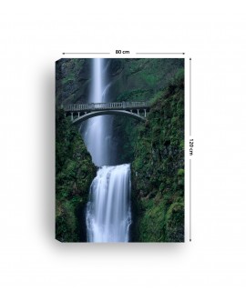 Obraz na płótnie canvas pionowy wodospad zieleń most góry studiograf