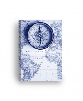 Obraz na płótnie canvas pionowy mapa świata kompas niebieski studiograf