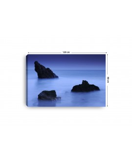 Obraz na płótnie canvas poziomy morze niebieski skały niebo studiograf