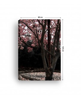 Obraz na płótnie canvas pionowy drzewo różowe kwiaty wiśni studiograf