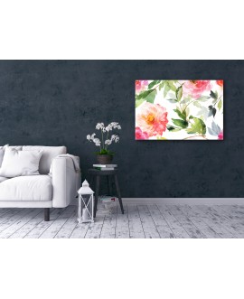Obraz na płótnie canvas poziomy kwiaty róże liście tło studiograf