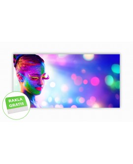 Fototapeta 3D na ścianę  na wymiar  fizelinowa twarz kobieta makijaż neon studiograf