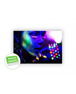 Fototapeta 3D na ścianę  na wymiar  fizelinowa twarz neon makijaż ćwieki studiograf