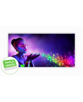 Fototapeta 3D na ścianę  na wymiar  fizelinowa kobieta twarz makijaż neon pył światło studiograf