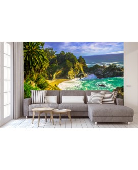 Fototapeta 3D na ścianę  na wymiar  fizelinowa morze plaża roślinność tropiki krajobraz studiograf