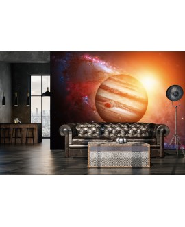 Fototapeta 3D na ścianę  na wymiar  fizelinowa planeta kosmos galaktyka pomarańcz studiograf