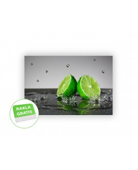Fototapeta 3D na ścianę  na wymiar  fizelinowa limonki krople wody woda rozbryzg studiograf