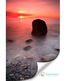 Fototapeta 3D na ścianę  na wymiar  fizelinowa skały kamienie morze zachód słońca krajobraz studiograf
