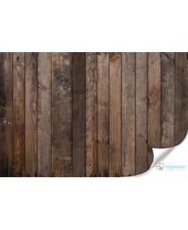 Fototapeta 3D na ścianę  na wymiar  fizelinowa brązowe deski drewno naturalna struktura studiograf