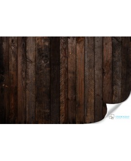 Fototapeta 3D na ścianę  na wymiar  fizelinowa ciemne drewno deski pionowe struktura studiograf