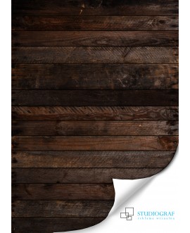 Fototapeta 3D na ścianę  na wymiar  fizelinowa ciemne drewno poziome deski struktura studiograf