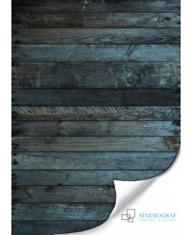 Fototapeta 3D na ścianę  na wymiar  fizelinowa niebieskie drewno deski poziome struktura studiograf