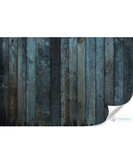 Fototapeta 3D na ścianę  na wymiar  fizelinowa niebieskie drewno struktura pionowe deski studiograf