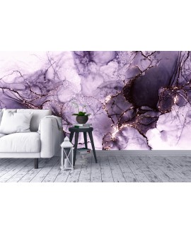 Fototapeta 3D na ścianę  na wymiar  fizelinowa struktura marmur różowy fioletowy studiograf