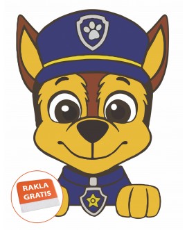 Naklejka na ścianę dla dzieci naklejki psi patrol chase piesek policjant paw patrol studiograf