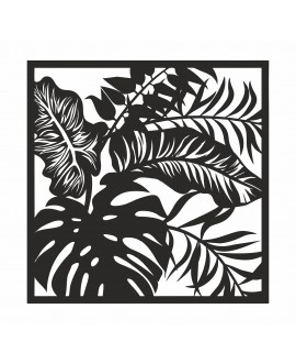 Obraz ażurowy dekoracja ścienna panel z plexi pleksi pleksy pleksa nowoczesne dekoracje liście monstera dżungla studiograf