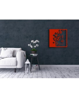 Obraz ażurowy dekoracja ścienna panel z plexi pleksy pleksa nowoczesna geometryczna dekoracja line art kwiaty studiograf