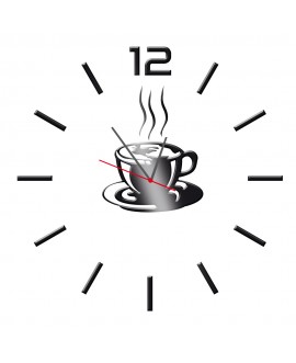 Zegar ścienny z pleksy plexi nowoczesny samoprzylepny elegancki duży zegar pleksa kawa cyfry studiograf