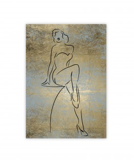 Plakat grafika dekoracyjna na ścianę A3 Marilyn Monroe kobieta złote tło glamour studiograf