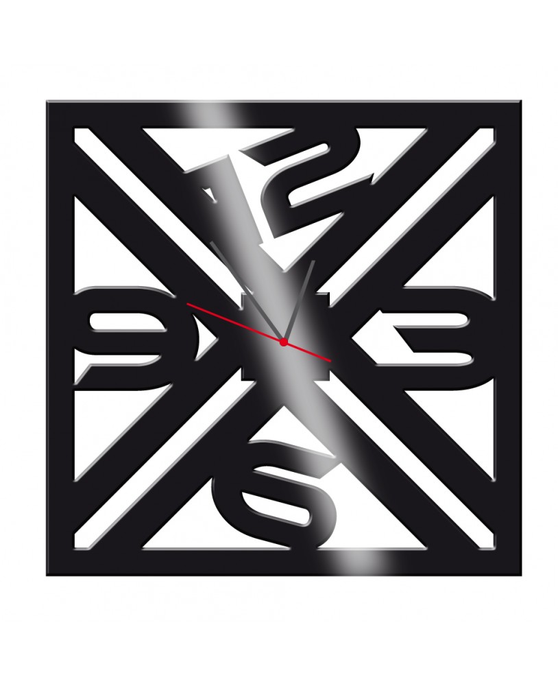 Zegar ścienny z pleksy plexi nowoczesny samoprzylepny elegancki duży zegar kwadratowy cyfry pleksa studiograf