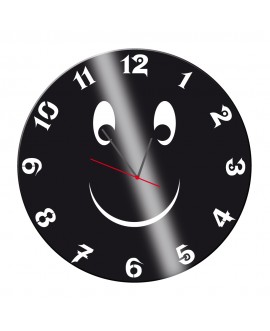 Zegar ścienny z pleksy plexi nowoczesny samoprzylepny elegancki duży zegar dla dziecka uśmiechnięta buźka studiograf