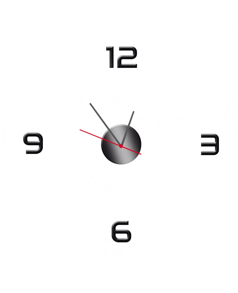 Zegar ścienny z pleksy plexi nowoczesny prosty samoprzylepny elegancki duży zegar pleksa studiograf