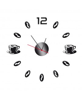 Zegar ścienny z pleksy plexi nowoczesny samoprzylepny elegancki duży zegar kawa coffee pleksa studiograf