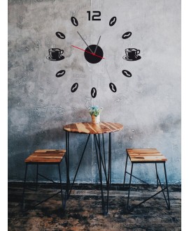 Zegar ścienny z pleksy plexi nowoczesny samoprzylepny elegancki duży zegar kawa coffee pleksa studiograf