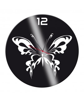 Zegar ścienny z pleksy plexi nowoczesny samoprzylepny elegancki duży zegar okrągły motyl pleksa studiograf