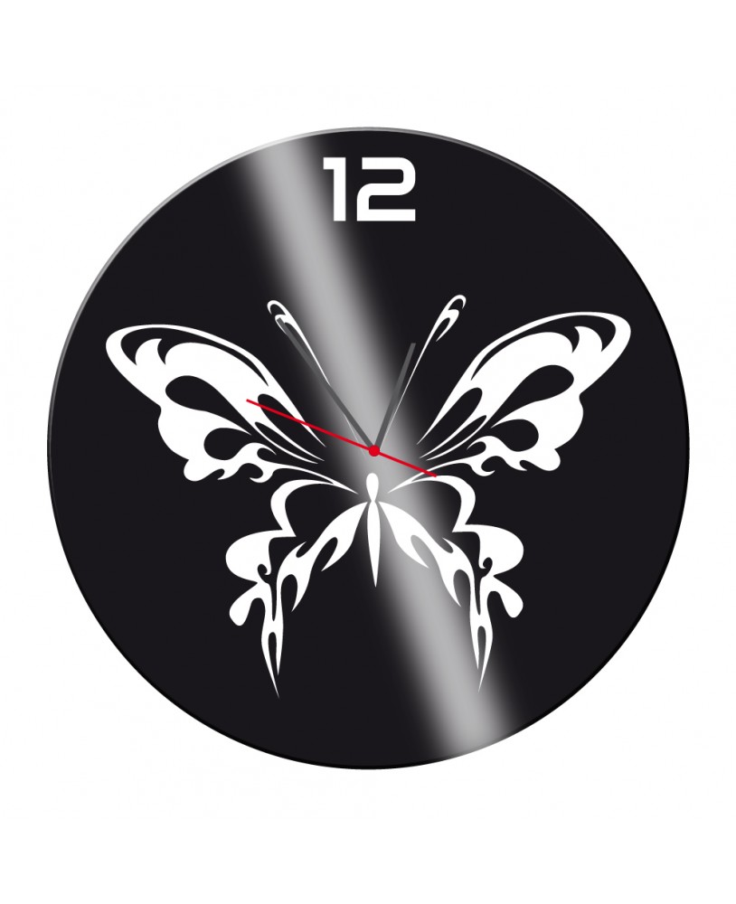 Zegar ścienny z pleksy plexi nowoczesny samoprzylepny elegancki duży zegar okrągły motyl pleksa studiograf