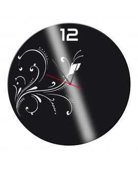 Zegar ścienny z pleksy plexi nowoczesny samoprzylepny elegancki duży zegar okrągły kwiaty pleksa studiograf