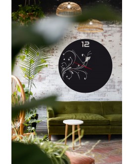 Zegar ścienny z pleksy plexi nowoczesny samoprzylepny elegancki duży zegar okrągły kwiaty pleksa studiograf