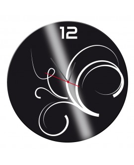 Zegar ścienny z pleksy plexi nowoczesny samoprzylepny elegancki duży zegar okrągły liście pleksa studiograf