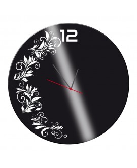 Zegar ścienny z pleksy plexi nowoczesny samoprzylepny elegancki zegar dekoracyjny kwiaty pleksa studiograf