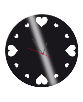 Zegar ścienny z pleksy plexi nowoczesny samoprzylepny elegancki zegar okrągły serduszka pleksa studiograf