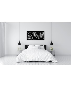 Obraz ażurowy dekoracja ścienna panel z plexi nowoczesna dekoracja do salonu sypialni liście plamy palma studiograf