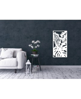 Obraz ażurowy dekoracja ścienna panel z plexi nowoczesna dekoracja do salonu liście monstera dżungla studiograf