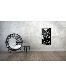 Obraz ażurowy dekoracja ścienna panel z plexi nowoczesna dekoracja do salonu liście monstera dżungla studiograf
