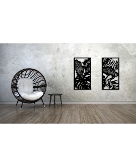 Obraz ażurowy dekoracja ścienna panel z plexi liście dżungla monstera nowoczesny panel dekoracyjny studiograf