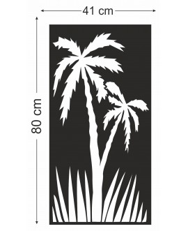 Obraz ażurowy dekoracja ścienna panel z plexi geometryczny nowoczesny panel dekoracyjny palmy trawa studiograf